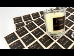 رسائل معدنية مصقولة بالكهرباء عطر الزجاجة الملصق الذهبية النيكل الشمعة المطحونة ملصقات تحذير