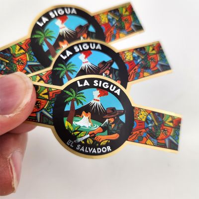 طباعة مخصصة منقوشة على أشرطة حلقات السيجار والملصقات