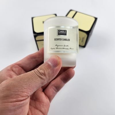 شراء ملصقات تغليف شموع العطور بشعار الطباعة على ورق مخصص بالجملة online manufacture