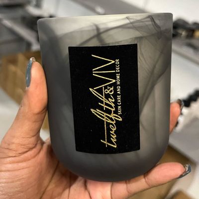 شراء شعار مخصص نسيج خاص ملصقات محفوفة أشكال مختلفة عطر فاخر الشموع ملصقات الملصقات online manufacture