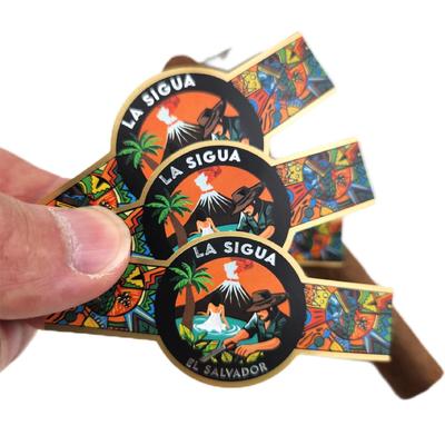 شراء Custom Embossed Gold Foil Cigar Label and Band with ISO9001:2008 Certification for Personalized Use online manufacture