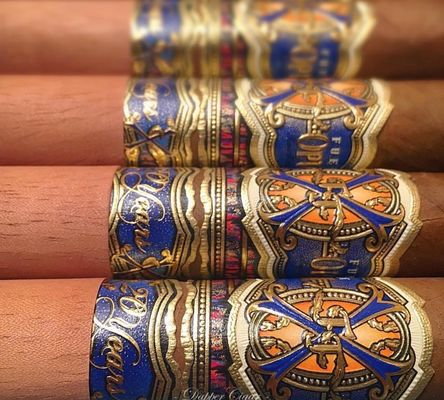 Private Label Custom Shape Eco-friendly Cigar Band and Cigar Label with Gold Foil Printing