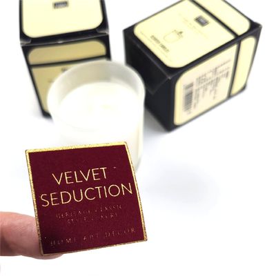 سعر جيد العلاج العطري ملصق شمعة مخملية طباعة ورق ذهبي طبقة مزدوجة ملصق شمعة ملصق الانترنت