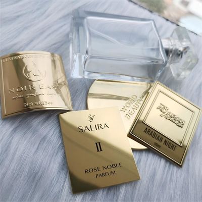 سعر جيد شعار معدني مخصص ملصقات ملصقات ملصق للمستحضرات التجميلية الزجاجة الزجاجية العطور المستحضرات التجميلية الشمعة الانترنت