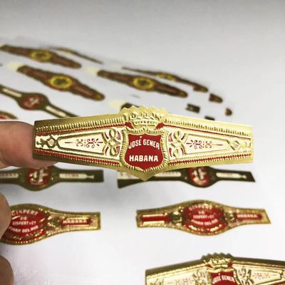 سعر جيد ISO9001 Certified Waterproof Cigar Label with Custom Logo and Gold Foil Embossing for Premium Cigar Bands الانترنت